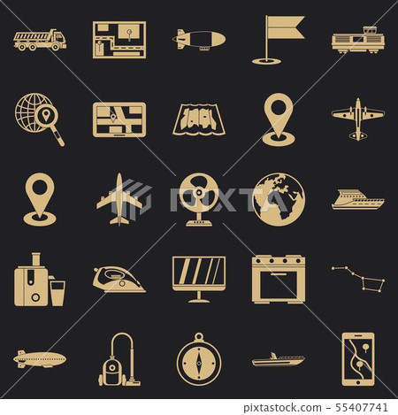 Computer forensics icons set, simple style Computer forensics icons set, simple style 55407741