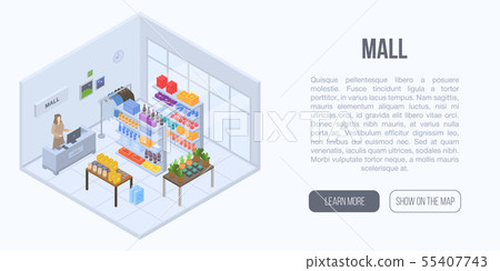 Mall concept background, isometric style Mall concept background, isometric style 55407743