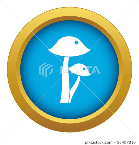 Honey fungus icon blue vector isolated 55407810