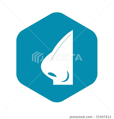 Rhinoplasty of nose icon, simple style 55407812