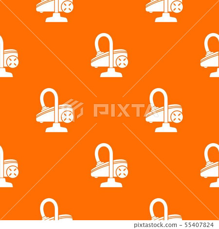 Vacuum cleaner pattern vector orange 55407824