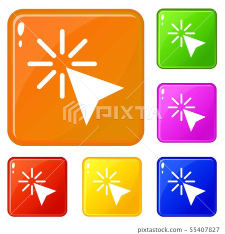 Click icons set vector color 55407827