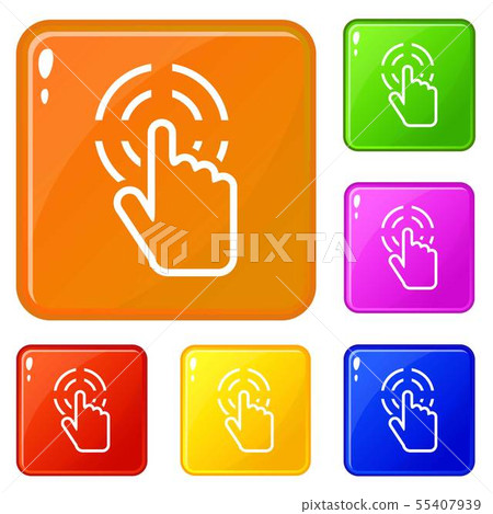 Click icons set vector color - Stock Illustration [55407939] - PIXTA