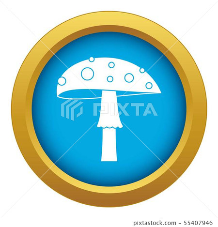Amanita icon blue vector isolated 55407946