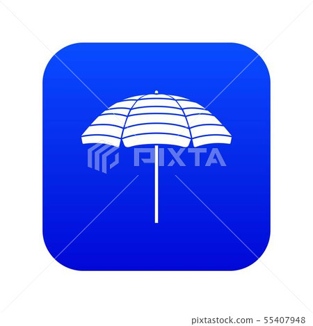 Beach umbrella icon digital blue - Stock Illustration [55407948] - PIXTA