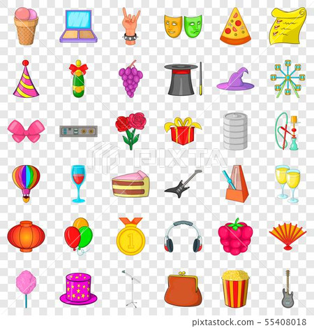 Medal icons set, cartoon style Medal icons set, cartoon style 55408018