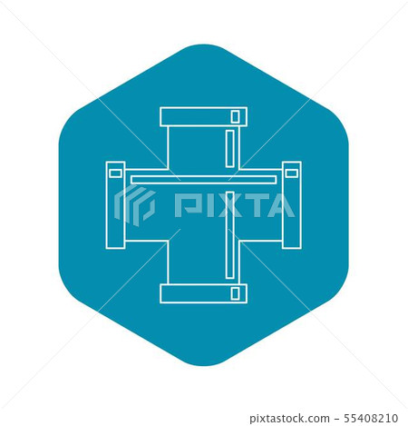 Pipe fitting icon, outline style Pipe fitting icon, outline style 55408210
