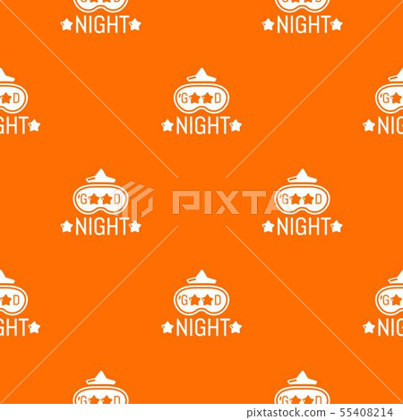 Good night pattern vector orange 55408214