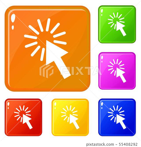 Click icons set vector color-插圖素材 [55408292] - PIXTA圖庫