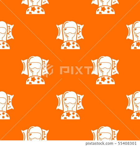 Sleeping woman pattern vector orange Sleeping woman pattern vector orange 55408301