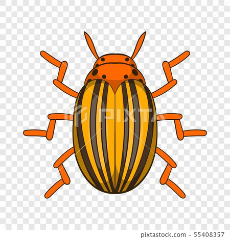Colorado potato beetle icon, cartoon style 55408357