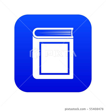 Thick book icon digital blue - Stock Illustration [55408478] - PIXTA