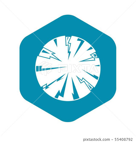 Dangerous planet icon, simple style 55408792