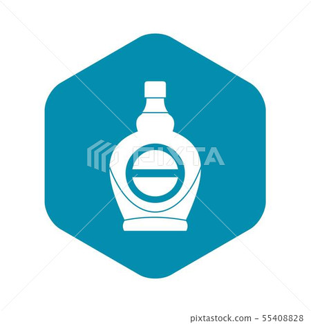 Maple syrup in glass bottle icon, simple style 55408828