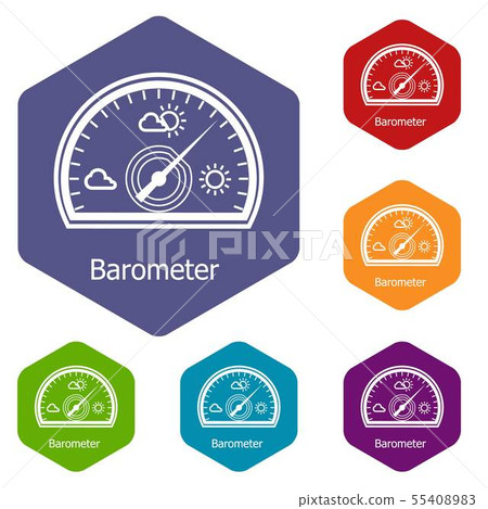Barometer icons vector hexahedron Barometer icons vector hexahedron 55408983
