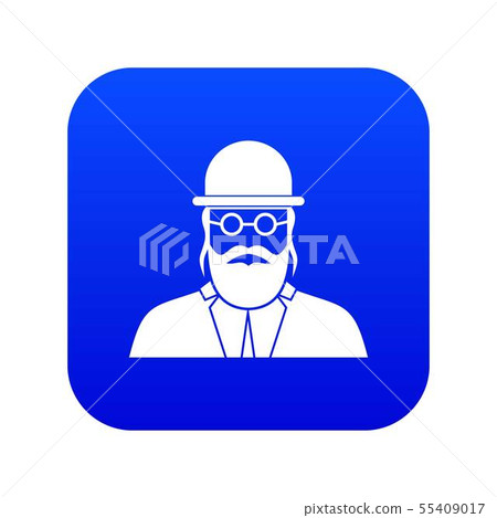Orthodox jew icon digital blue Orthodox jew icon digital blue 55409017