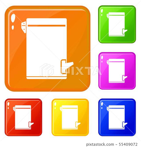 Trash can icons set vector color 55409072