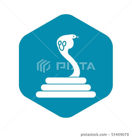 Cobra icon, simple style 55409078