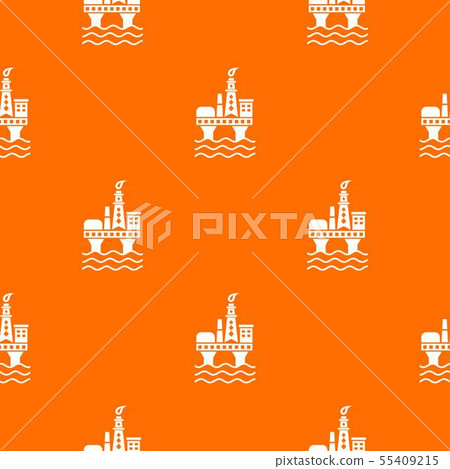 Oil platform pattern vector orange Oil platform pattern vector orange 55409215