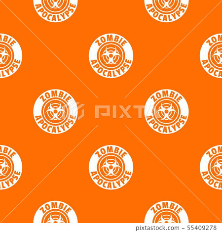 Zombie infection pattern vector orange 55409278