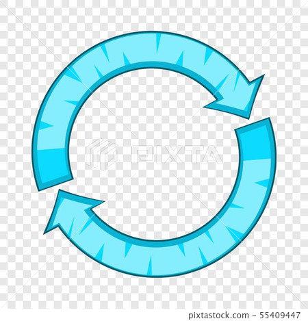 Refresh icon, cartoon style 55409447