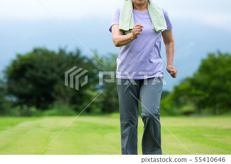 Senior Walking Senior Walking 55410646