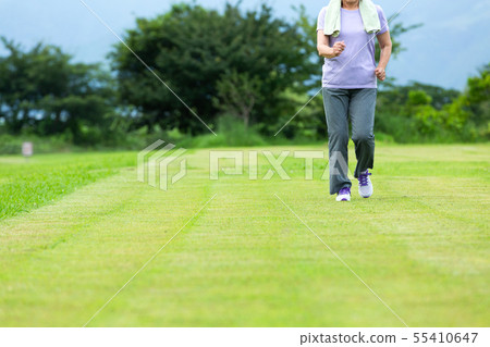 Senior Walking 55410647