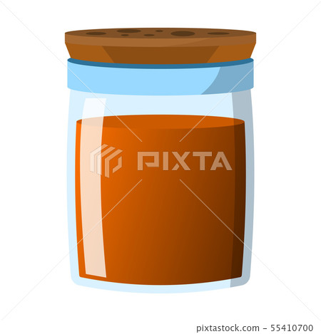 Flask and bottle icon. Label of fantasy potion and 55410700