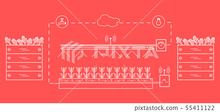 Smart farm and agriculture New technologies. 55411122