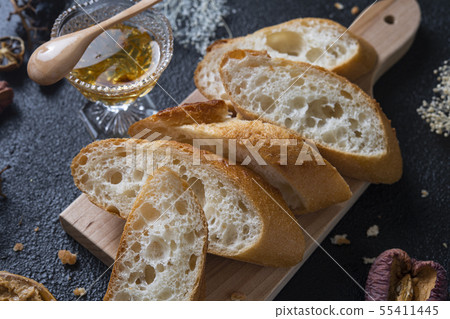 French bread and honey 55411445