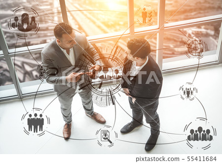 Human Resources and People Networking Concept. 55411684
