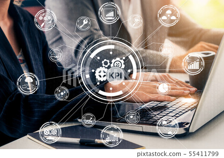 KPI Key Performance Indicator for Business Concept. 55411799