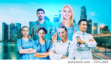 Medical and healthcare doctor people group. Medical and healthcare doctor people group. 55411864