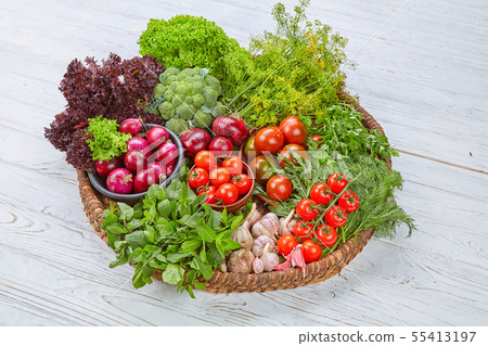 Composition of fresh vegetables 55413197