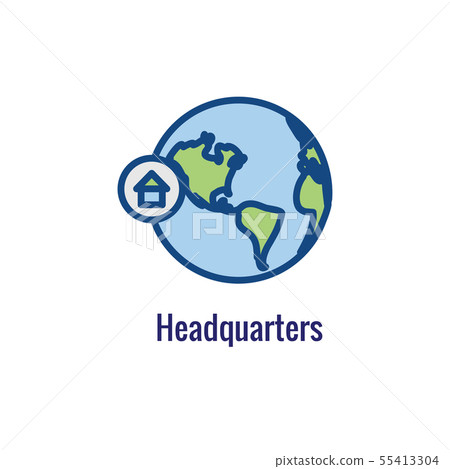 In-Company and Outsource Icon with freelancing or 55413304
