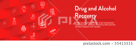 Drug and Alcohol Dependency Icon Set & Web Header Drug and Alcohol Dependency Icon Set & Web Header 55413315