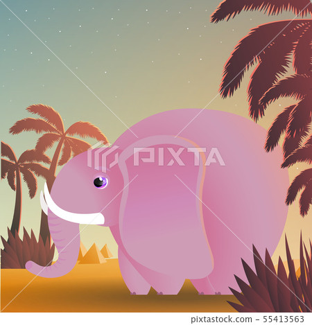 Vector illustration of elephant Vector illustration of elephant 55413563