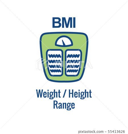 BMI / Body Mass Index Icon - image portraying BMI / Body Mass Index Icon - image portraying 55413626