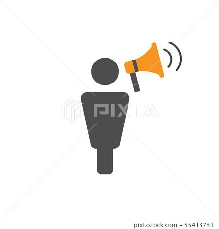 Spokesperson icon - person in a marketing position 55413731