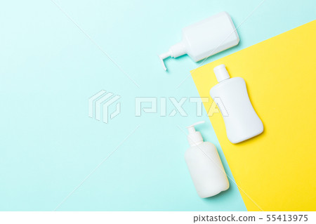 Set of White Cosmetic containers isolated on Set of White Cosmetic containers isolated on 55413975