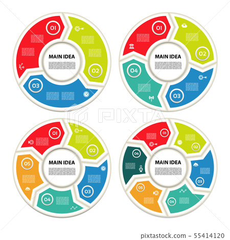 Vector circle arrows for infographic Vector circle arrows for infographic 55414120