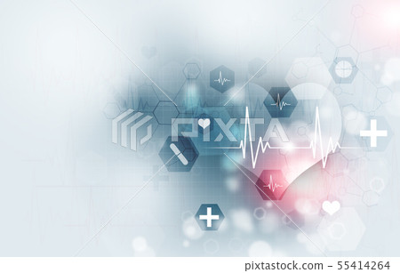 Medicine absctract ecg background 55414264