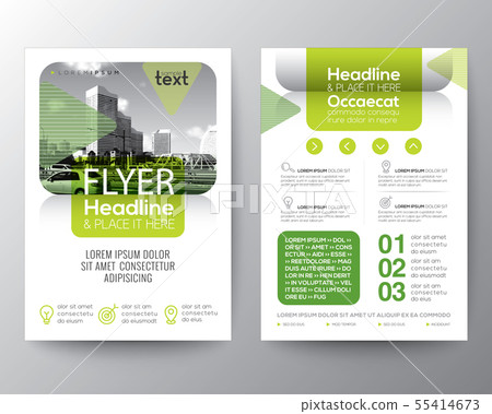 Green Brochure cover Flyer Poster design Layout 55414673
