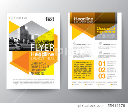 Yellow Poster flyer brochure cover template layout 55414676