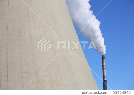 White smoke comes from the chimney 55414843