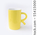 Yellow mug empty blank isolate on white background 55415000