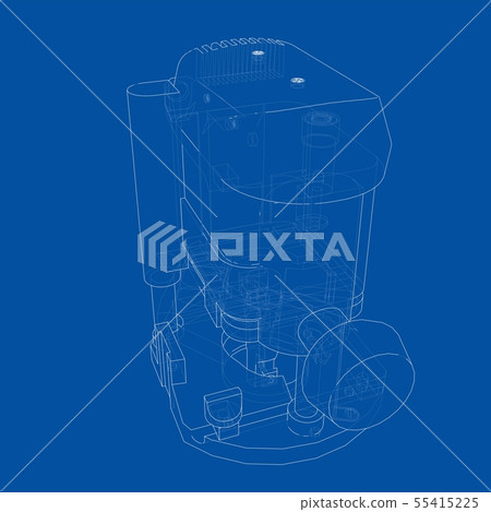 Outline milling machine. Vector 55415225