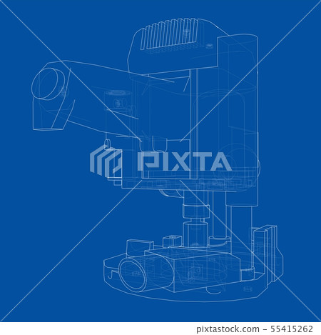 Outline milling machine. Vector 55415262