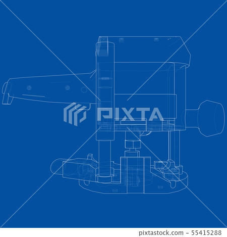 Outline milling machine. Vector Outline milling machine. Vector 55415288