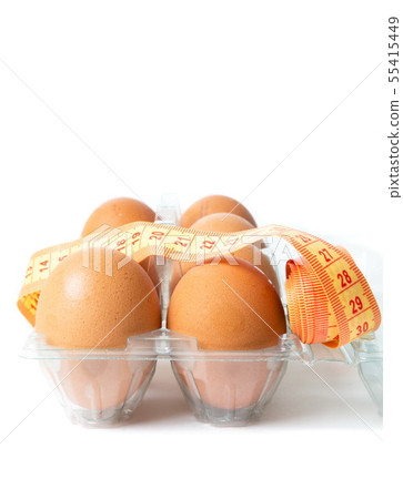 Eggs with the diet meter on the white Eggs with the diet meter on the white 55415449